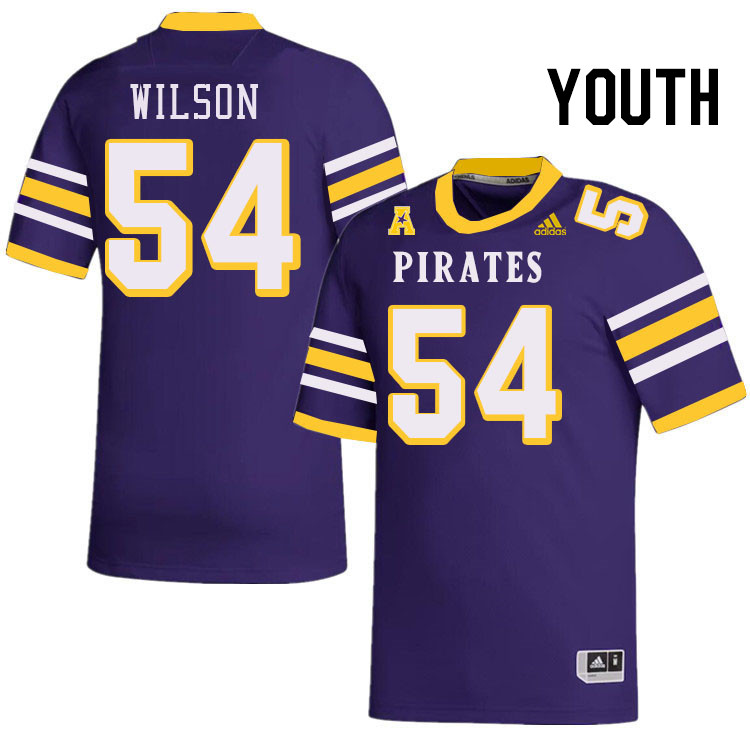 Youth #54 Zion Wilson ECU Pirates College Football Jerseys Stitched-Throwback